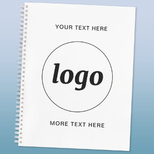 Carnet Texte de logo simple pour la promotion des affaire