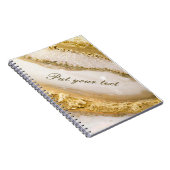 Carnet Texte de luxe en marbre doré (Côté Droit)