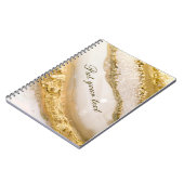 Carnet Texte de luxe en marbre doré (Côté gauche)