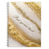 Carnet Texte de luxe en marbre doré (Devant)
