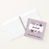 Carnet Texte de typographie de l'aquarelle rose florale (Intérieur)