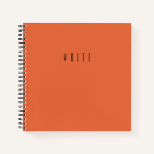 Carnet Texte de typographie d'écriture orange