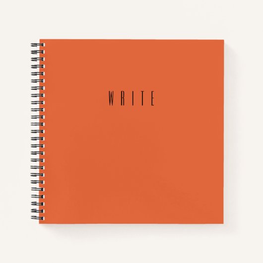 Carnet Texte de typographie d'écriture orange (Devant)