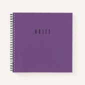 Carnet Texte de typographie d'écriture violette (Devant)