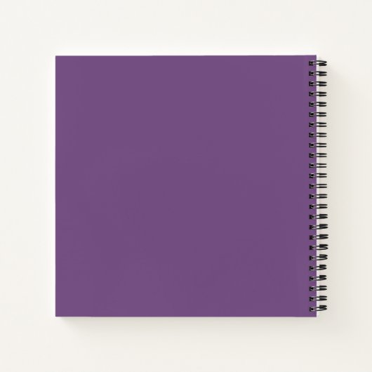 Carnet Texte de typographie d'écriture violette (Dos)