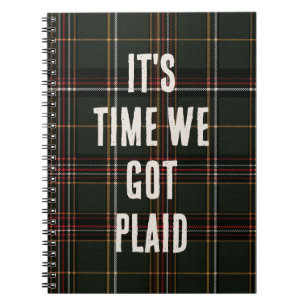 Carnet Texte Drôle Noël Traditionnel Carreaux Tartan