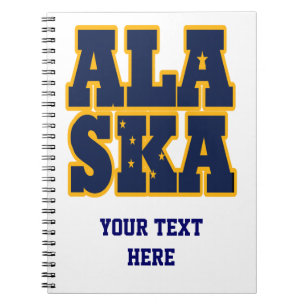 Carnet Texte du drapeau de l'État de l'Alaska