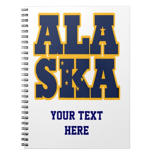 Carnet Texte du drapeau de l'État de l'Alaska (Devant)