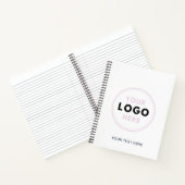 Carnet Texte du logo d'entreprise simple et code QR (Intérieur)