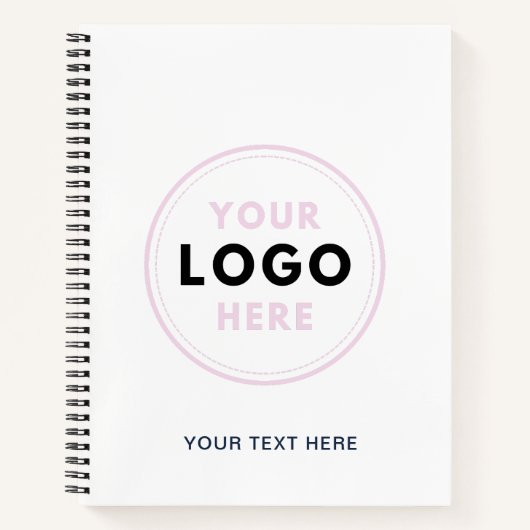 Carnet Texte du logo d'entreprise simple et code QR (Devant)
