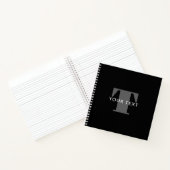 Carnet Texte éditable gras | Noir Blanc & Gris (Intérieur)