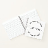 Carnet Texte éditable simple moderne | Blanc & Noir (Intérieur)
