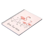 carnet texte Flamants roses rose Trio 2 (Côté gauche)