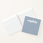 Carnet Texte gras | Votre nom sur Dusty Blue (Intérieur)