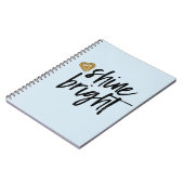 Carnet Texte lumineux d'éclat graphique avec le diamant (Côté gauche)