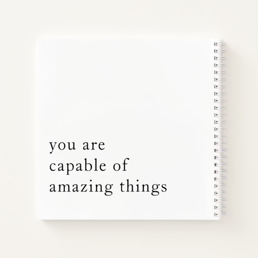 Carnet Texte minimal Personnalisé 2 Citations motivationn (Dos)