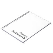 Carnet Texte moderne élégant et rétro | Gris (Côté gauche)