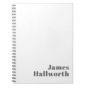 Carnet Texte moderne élégant et rétro | Gris (Devant)