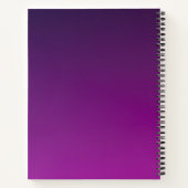 Carnet Texte Monogrammé Modifiable Moderne & Ombre Violet (Dos)