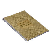 Carnet Texte personnalisable de couverture d'effet (Côté Droit)