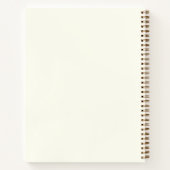Carnet Texte personnalisable simple et élégant | Or blanc (Dos)