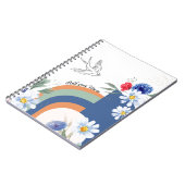 Carnet TEXTE PERSONNALISÉ - BOHO avec oiseaux (Côté gauche)