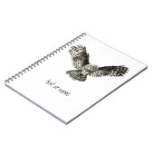 Carnet Texte personnalisé, Chouette aquarelle, Animal d'o (Côté gauche)