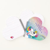 Carnet Texte personnalisé/ Unicorne blanche Séquences de  (Intérieur)