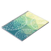 Carnet Texte personnalisé vert Mandala (Côté gauche)
