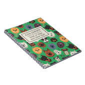 Carnet Texte personnalisé Vintage Retro Dog Motif (Côté Droit)