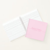 Carnet Texte rose classique simple (Intérieur)