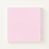 Carnet Texte rose simple et élégant (Dos)