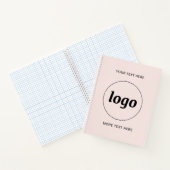 Carnet Texte simple du logo rose pâle (Intérieur)