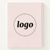 Carnet Texte simple du logo rose pâle (Dos)
