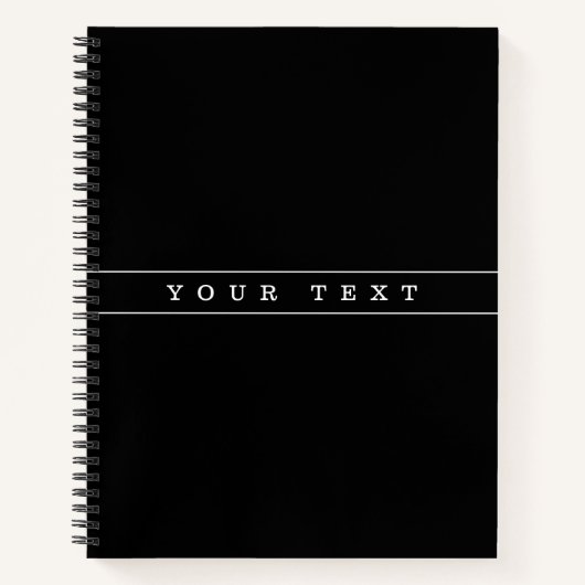 Carnet Texte simple élégant et fines rayures (Devant)
