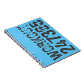 Carnet Texte usé et rayé Workout 247365 bleu (Côté Droit)