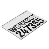 Carnet Texte usé et rayé Workout 247365 noir (Côté gauche)