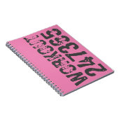 Carnet Texte usé et rayé Workout 247365 rose (Côté Droit)