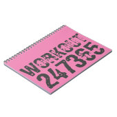 Carnet Texte usé et rayé Workout 247365 rose (Côté gauche)