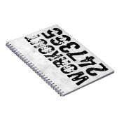 Carnet Texte usé et rayé Workout 247365 rustique (Côté Droit)