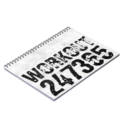 Carnet Texte usé et rayé Workout 247365 rustique (Côté gauche)