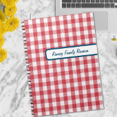 Carnet Textes En vichy Rouge & Blanc Plaid Reunion Famili
