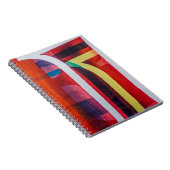 Carnet textile blanc et rouge (Côté Droit)