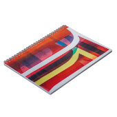 Carnet textile blanc et rouge (Côté gauche)