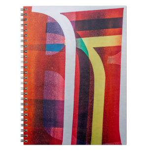 Carnet textile blanc et rouge