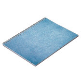 Carnet textile bleu (Côté gauche)