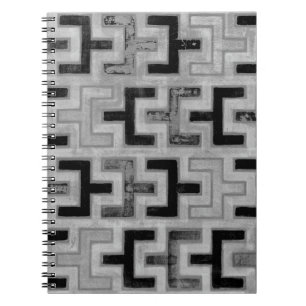 Carnet Textile de Mudcloth d'Africain avec les motifs