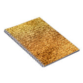 Carnet Textile doré : macro arrière - plan glamour. (Côté Droit)