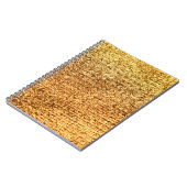 Carnet Textile doré : macro arrière - plan glamour. (Côté gauche)