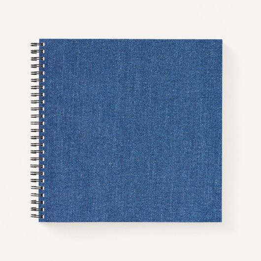 Carnet Textile fabric bleu fashion jean denim (Devant)